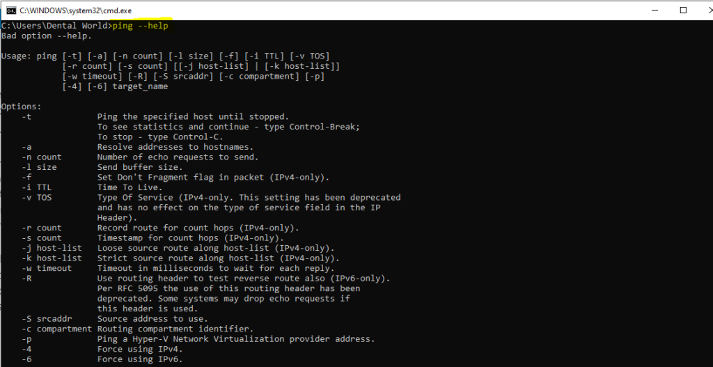 Ping Troubleshoot 