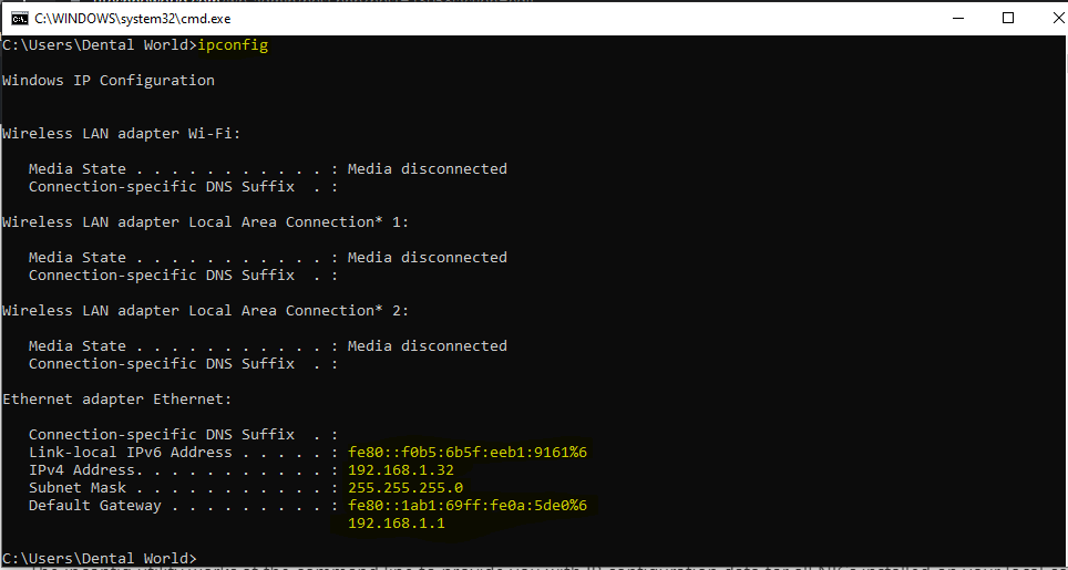 ipconfig Troubleshoot 