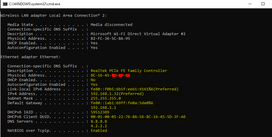 ipconfig Troubleshoot 