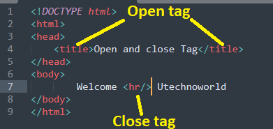 HTML tags