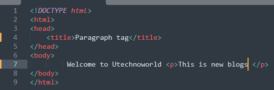 paragraph tag